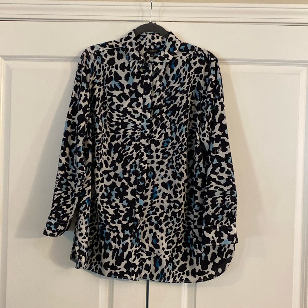 Blouse - Blue print- petite
